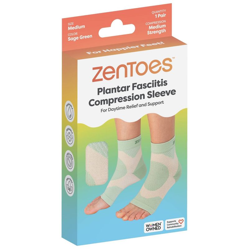 ZenToes Plantar Fasciitis Compression Socks - 1 Pair, 1 of 9