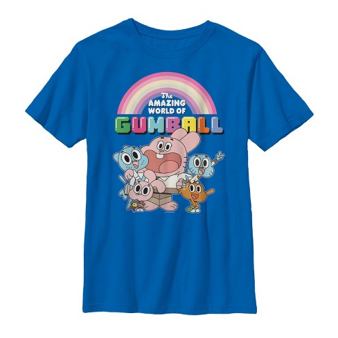 Men's The Amazing World Of Gumball Watterson Family Portrait T-shirt -  Royal Blue - Large : Target