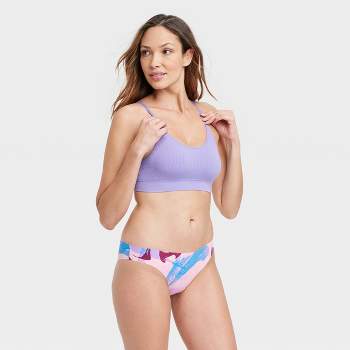 Women's Scallop Edge Freecut Cheeky Underwear - Auden™ Gray L : Target