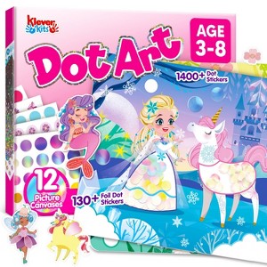 Klever Kits Princess Dot Art Kit for Kids Age 3-8, Mess-Free Princess Stickers, Toddler Creative Art Craft Supplies, Girls Birthday Christmas Gifts - 1 of 4
