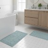 Knightsbridge Stylish And Comfortable Traditional Chain Design 2 PC Cotton Bath Rug Set 20"x30" & 24"x40" Ivory - 2 of 4