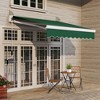 Vynxaria Retractable Awning - 8' x 7' Patio Sun Shade Canopy with Manual Crank - Green - 2 of 4