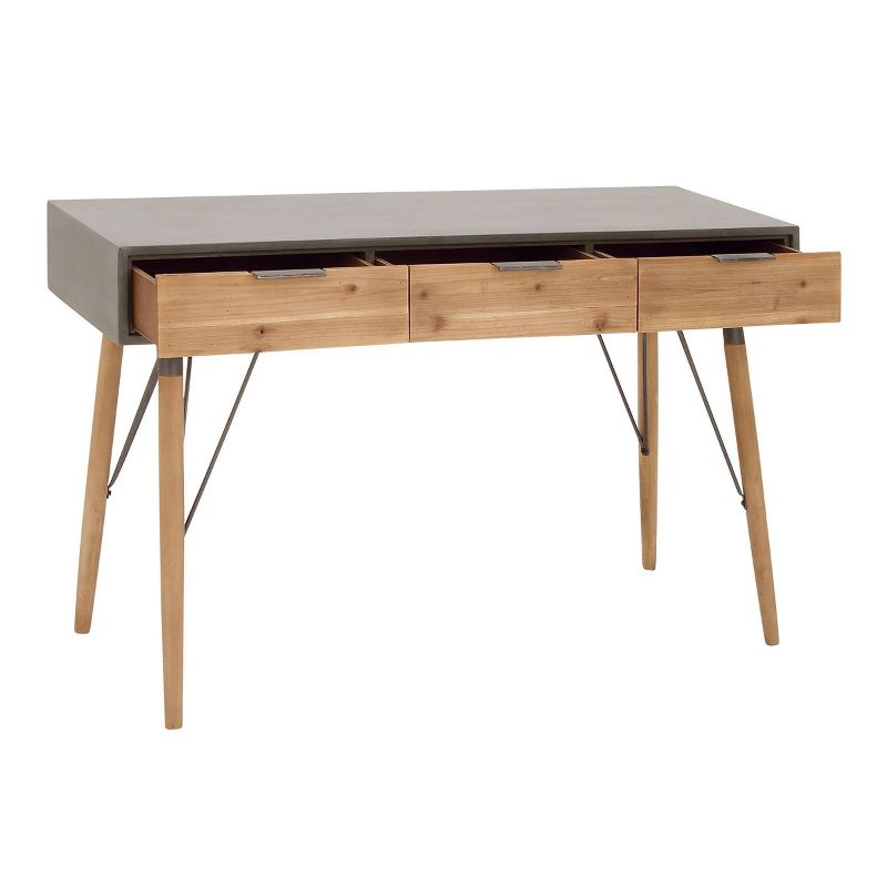 Modern Console Table with Drawers Brown - Olivia &#38; May, 5 of 7