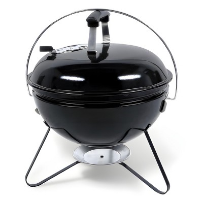 SKONYON 14" Portable Charcoal Grill with Lid – Compact, Durable Steel BBQ for Outdoor Adventures