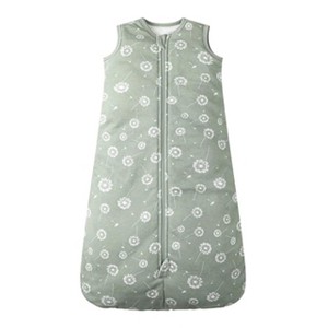 Owlivia Baby Organic Cotton 2.5tog Wearable Blanket,  Sleepsack with 2-Way Zipper  - Green Dandelion - 1 of 3