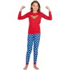 Intimo Girls' Wonder Woman Glitter Logo Pajama Set - 2 of 3