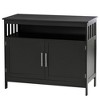 HOMCOM Kitchen Sideboard, Buffet Cabinet, Wooden Storage Console Table with 2-Level Cabinet and Open Shelf, Black - 4 of 4