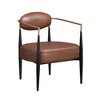 Modern Boucle Dining Chair with Thick Plush Upholstery Cushion and Metal Frame Armchair for Living Room-Morden Fort - 4 of 4