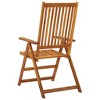 vidaXL Solid Acacia Wood Patio Reclining Chairs - Weather-Resistant, Adjustable Comfort, Easy Cleaning - Set of 2 - 4 of 4