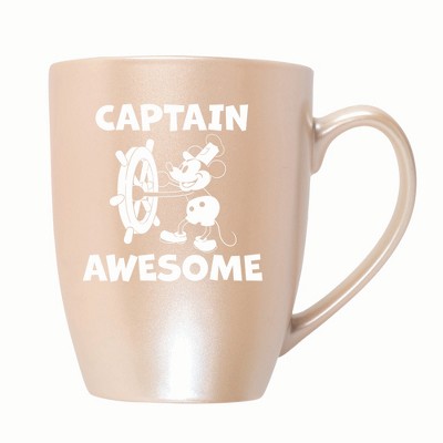 Elanze Designs Captain Awesome 10 ounce New Bone China Coffee Tea Cup Mug, Precious Pearl