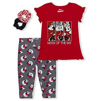 Disney Minnie Mouse Little Girls Fleece Zip Up Hoodie Jogger Set