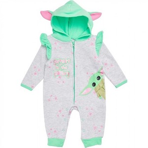 Kids Star Wars Grogu Cutest in The Galaxy Hooded Pajamas with Ears - 1 of 4