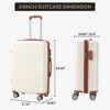 Lightweight Expandable ABS Hardshell Suitcase with TSA Lock, Spinner Wheels, and Telescopic Handle, Hardside Luggage for Men Women - 2 of 4