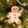Gloria Duchin Clay Frosted Pink Gingerbread Tree Ornament - 3 of 3