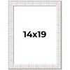PosterPalooza | Sculpted White Picture Frame - UV Acrylic, Foam Board Backing, Hanging Hardware - 2 of 4
