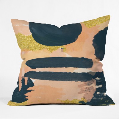 Rebecca Allen Abstract Square Throw Pillow Orange - Deny Designs