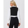Allegra K Women's Vintage Button-Up Sleeveless Cropped Jean Waistcoat Vest - 4 of 4