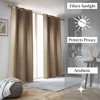 Evideco French Home Goods Luxurious Suede Window Curtain - Elegant Soft Texture Drapery 95x55 Inches - 2 of 4