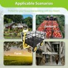 RISOKEYS 1400Lbs Capacity Steel Garden Cart,Convertible Flatbed & All-Terrain Tires,Heavy-Duty Utility Wagon for Gardening,Farming,Homeowners,Yellow - 4 of 4