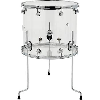 DW Design Series Acrylic Floor Tom With Chrome Hardware 18 x 16 in. Clear