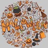 Men's Design By Humans happy halloween greeting holiday illustration By ghinan T-Shirt - 2 of 2