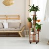 SEVOBAL 5 Tiered Tall Plant Stand for Indoor Wood Plant Shelf Corner Display Rack Multi-tier Planter Pot Holder Flower Stand Balcony Garden Patio - 2 of 4