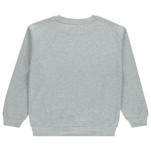 Ladies Snoopy Fashion Sweatshirt - Peanuts Crewneck with Chenille Patch and Embroidery Sleeve Prints - Snoopy Sweatshirt - 1 of 4