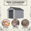 XIYUYEU Outdoor Storage Shed Weatherproof Garden Big Spire Tool Storage for backyard for Storing Tools, Garden Equipment - 4 of 4