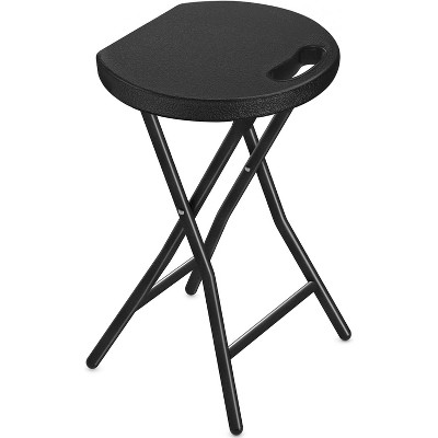 Folding Stool, Backless 18-Inch Stool, Portable with Handle, Foldable Bar Stool, Anti-Slip Feet, 600Lbs Capacity, for Bar Stools Kitchen Home Indoor