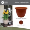 The HC Companies Sevilla Flower Planters - Outdoor & Indoor Planter - Round Self Watering Plant Pots for Herbs & More (16”, Terra Cotta, Pack of 1) - 4 of 4