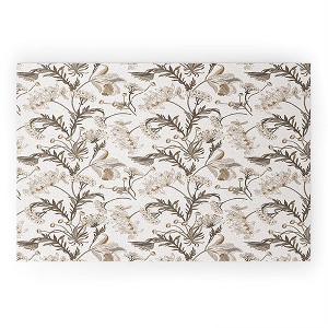 Iveta Abolina Poesie French Garden Cream Welcome Mat - Deny Designs - 1 of 3