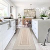 Washable Modern Bordered Rug Non Slip Low Pile Rug Soft Throw Floor Cover Foldable Indoor Carpet for Living Room Bedroom Playroom Nursery - 2 of 4
