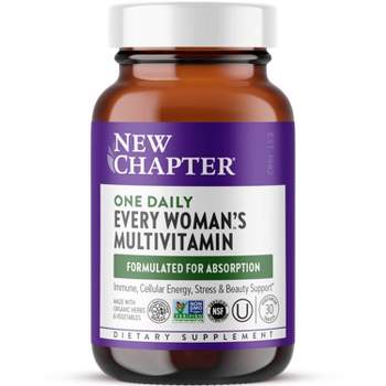 New Chapter Women's Organic Multivitamin, Every Woman's One Daily for Immune, Beauty + Energy Support Tablets - 30ct