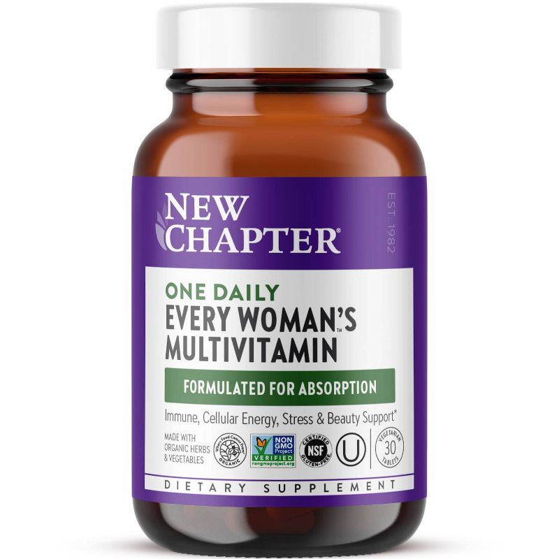 New Chapter Women&#39;s Multivitamin, Every Woman&#39;s One Daily for Immune, Beauty + Energy Support Tablets - 30ct, 1 of 16