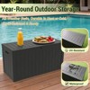 Decksplore 100 Gallon Storage Box, Large Outdoor Deck Box for Patio Furniture Cushions, Garden Tools, Black - 2 of 4