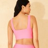 Women's Longline Bralette Bikini Top - Shade & Shore™ Pink - 2 of 4