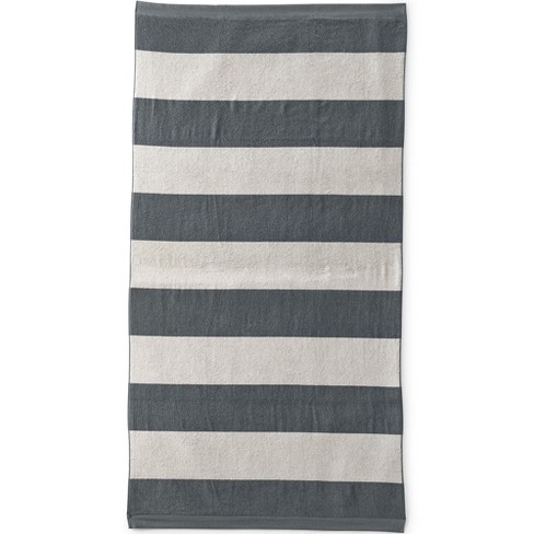 Lands end rugby stripe beach towel clearance