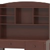 PAGED Office Desk with Upholstered Chair, Vintage Computer Desk with Bookshelf, Writing Desk with Four Drawers for Study, Home Office - 3 of 4
