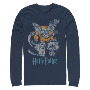 Men's Harry Potter Night Animals Long Sleeve Shirt - 1 of 4