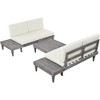 Carrie 3-Piece Solid Wood Patio Conversation Set, Outdoor Sectional Sofa with Coffee Table, Side Table and Cushions - Maison Boucle - 2 of 4
