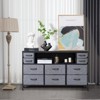 DOMETOUR 10-Drawer Fabric Dresser with Wooden Top and Sturdy Steel Frame – Spacious Storage for Bedroom, Closet, Entryway, or Nursery, Grey - 3 of 4