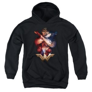 Boys’ Wonder Woman Movie Arms Crossed Hooded Sweatshirt - 1 of 4