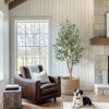 Jojoka Artificial Olive Tree with Planter & Basket, Tall Faux Olive Plant with Fruit for Indoor Home Office Decor - 3 of 4