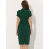 INSPIRE CHIC Women's Short Sleeve Blazer Jacket Pencil Skirt Business Suit Set 2 Pcs - 4 of 4