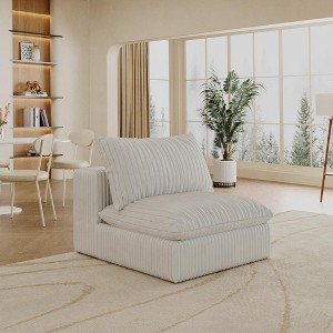 Whisen Cloud Sofa, Corduroy Fabric, Deep Seat Couche - 1 of 4
