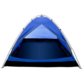 Leisure Sports 2-Person Water-Resistant Dome Tent with Removable Rain Fly and Carry Bag - Gray/Blue