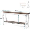 Tribesigns 70.87 Inches Extra Long Sofa Table with 2-Tier Storage - 3 of 4