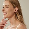 Dangle Threader Earrings for Women: Dainty 14k Gold Plated Drop Long Chain Earrings Trendy Non Tarnish Elegant Cubic - 2 of 4