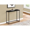 Monarch Specialties Accent Table Console Entryway Narrow Sofa Living Room Bedroom Black Laminate Black Metal Contemporary Modern - 2 of 4