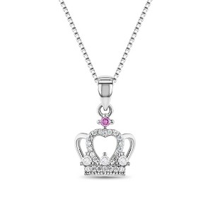 Girls' Queen for a Day Sterling Silver Necklace - In Season Jewelry - 1 of 4